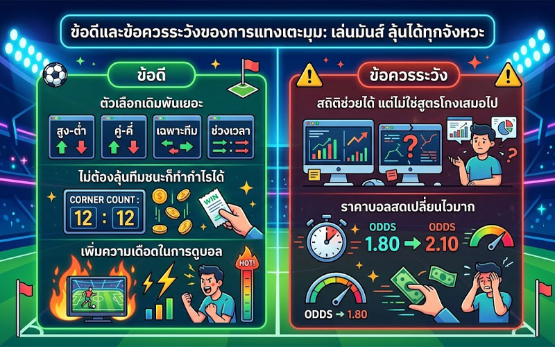 เตะมุม สูงต่ำ